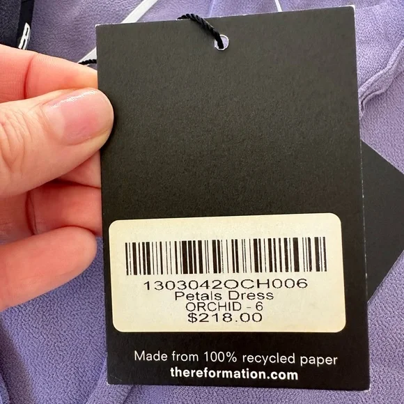 NWT Reformation Petals Mini Dress in Orchid - Picture 8 of 11